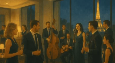Parisian-Cocktail-Party-with-Jazz-Band